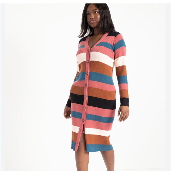 Eloquii Dresses & Skirts - Eloquii striped sweater dress